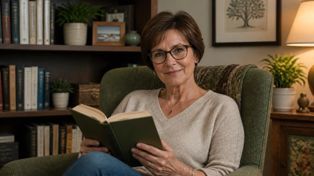 An author reading her published book